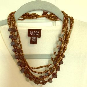 Green/Gold Beaded Necklace